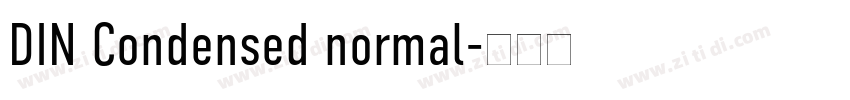DIN Condensed normal字体转换
